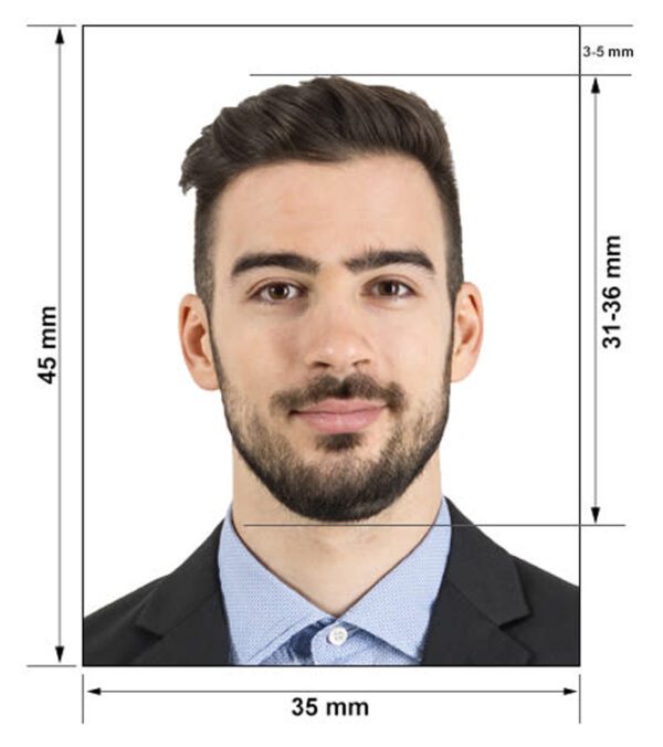 passport size photo size in cm