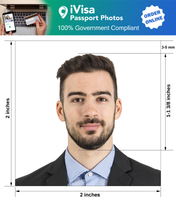 passport size photo size in inches