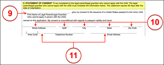 passport statement of consent