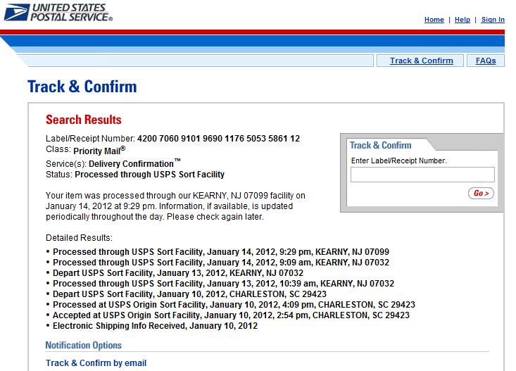 passport status usps