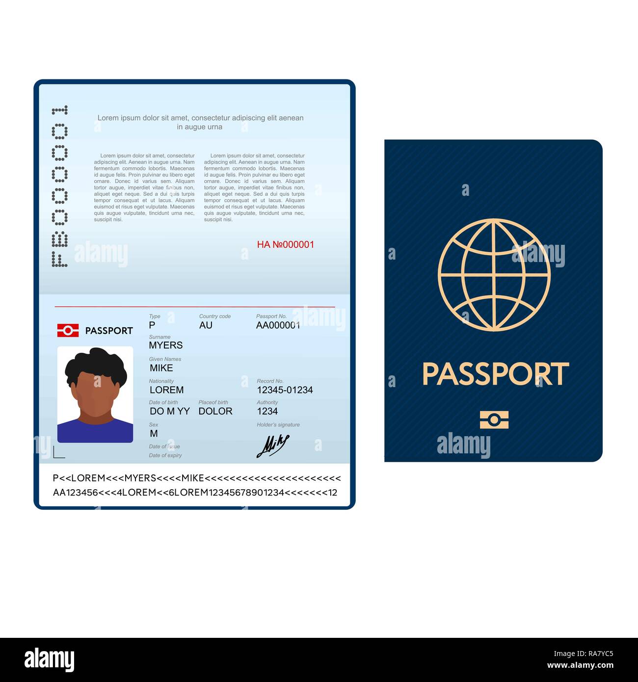 passport template