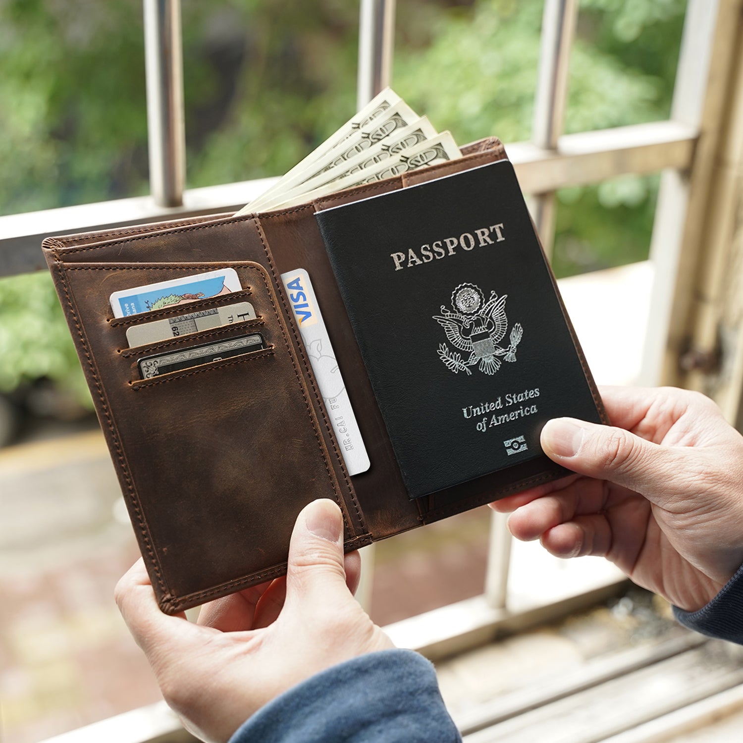 passport wallet mens