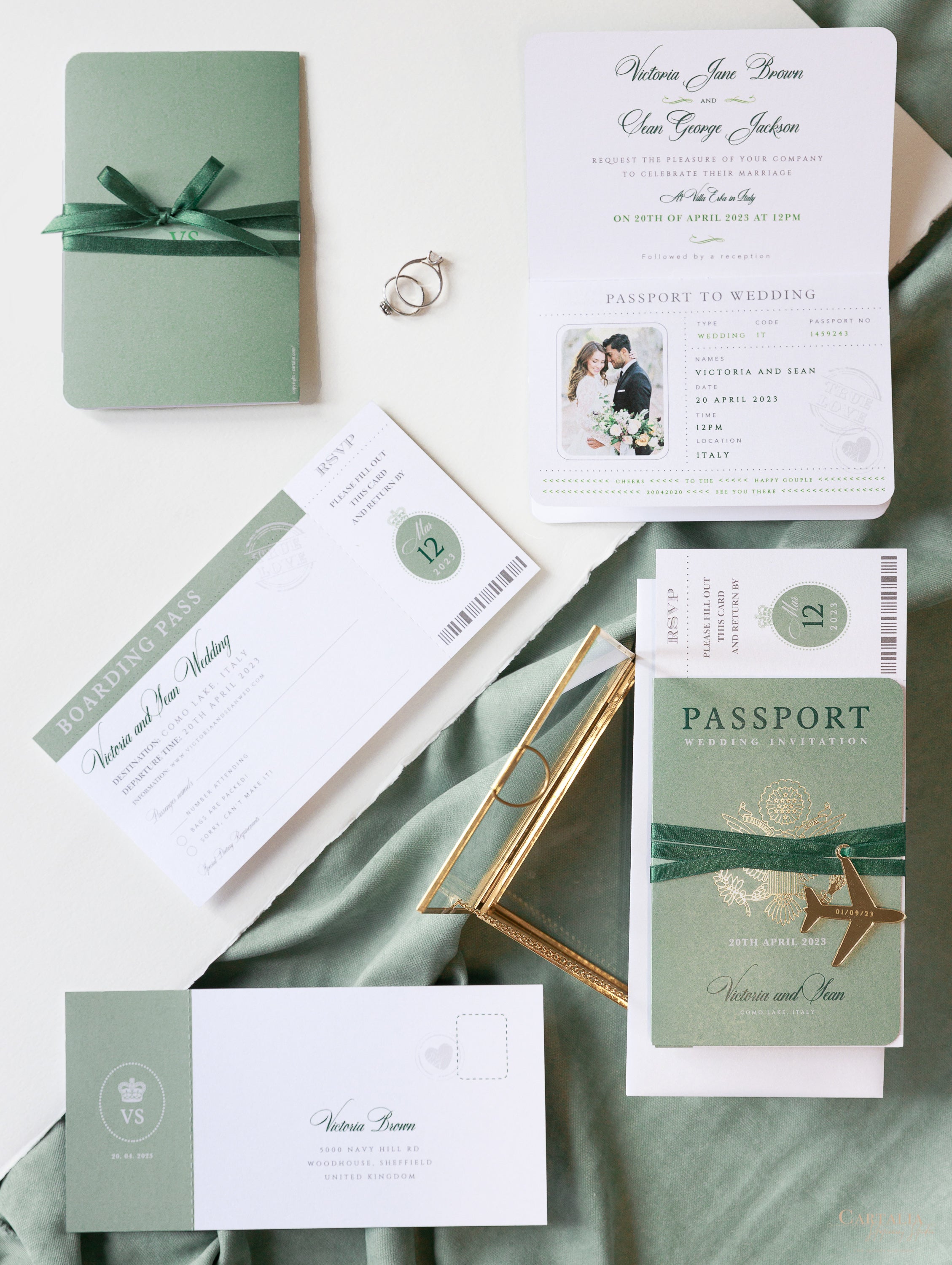 passport wedding invitation template