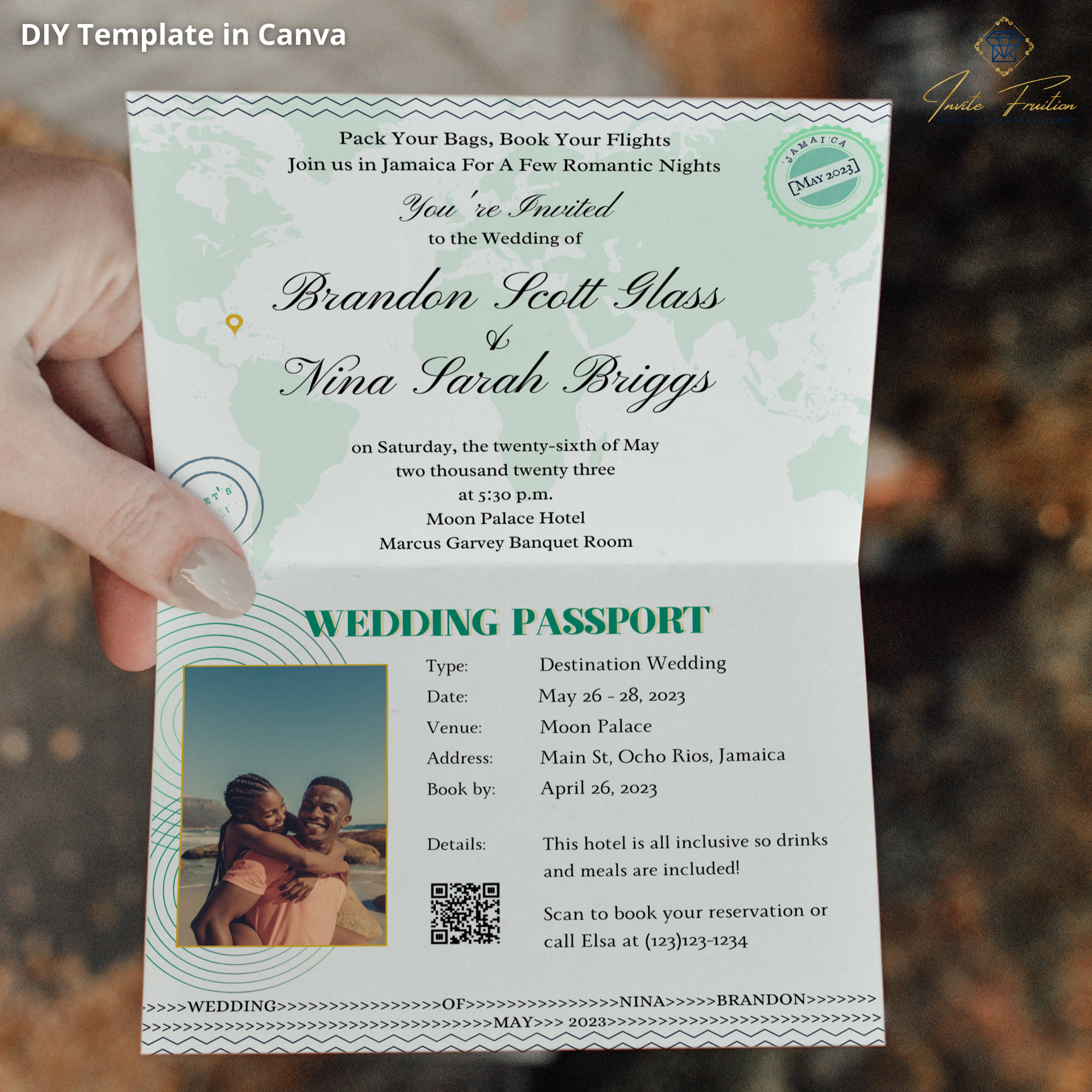 passport wedding invitations