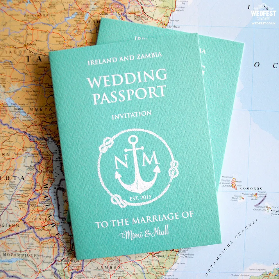 passport wedding invitations