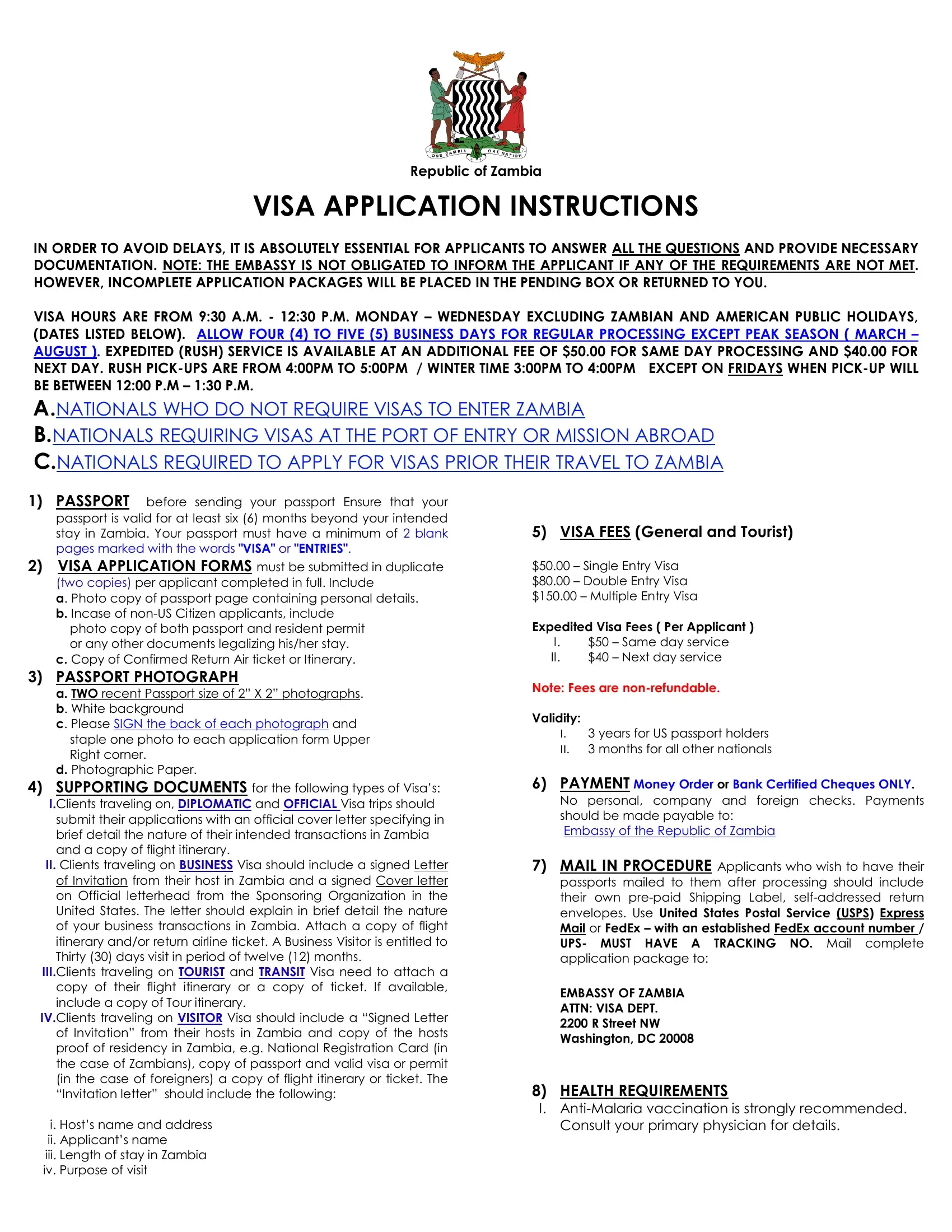 payment form for passport