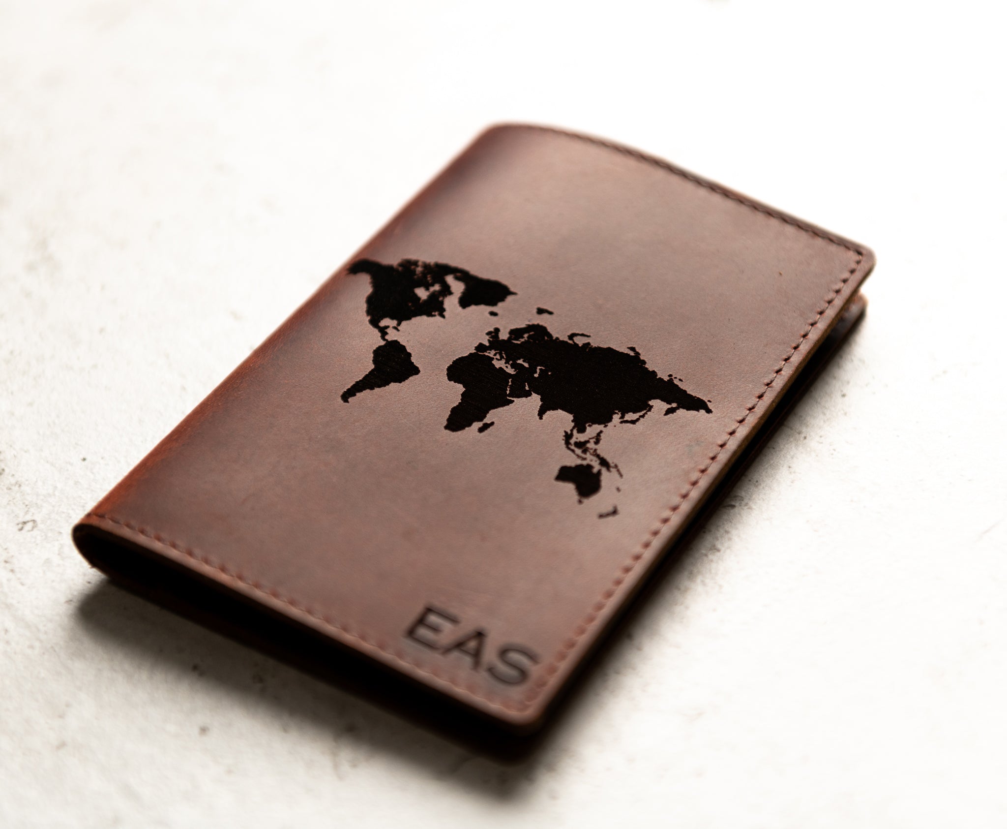 personalized leather passport cover