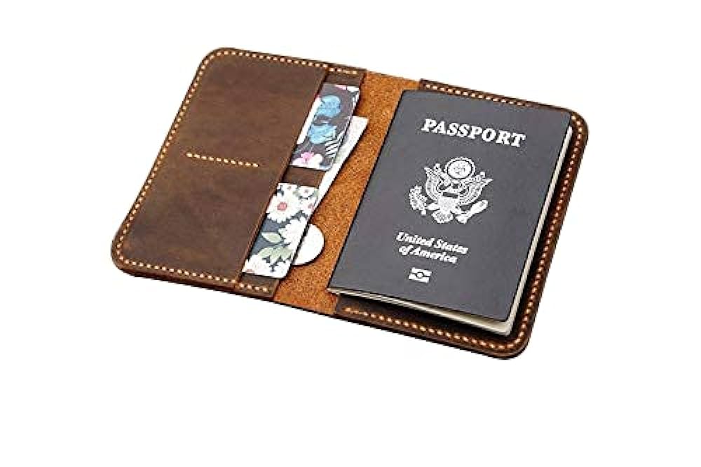 personalized leather passport holder