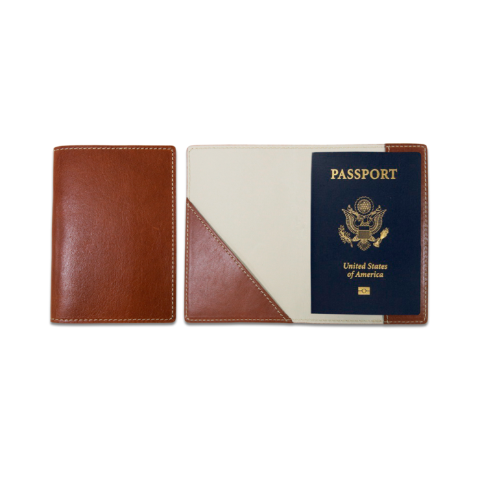 personalized leather passport holder