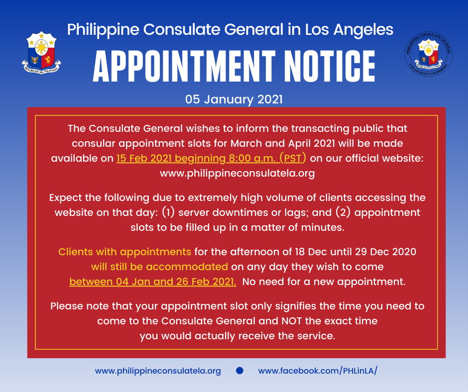 philippine passport renewal appointment los angeles