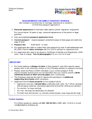 philippine passport renewal requirements