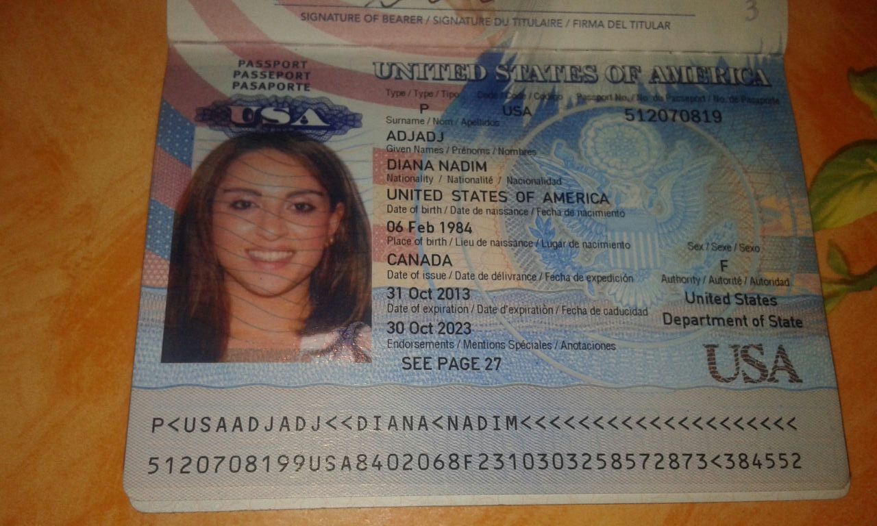 picture of us passport