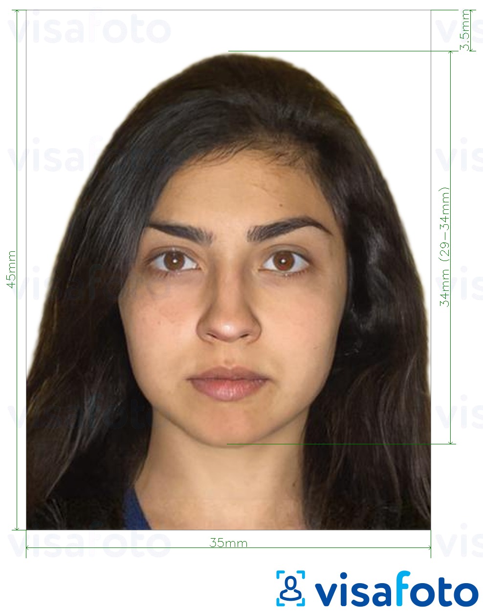 pixel size of passport photo