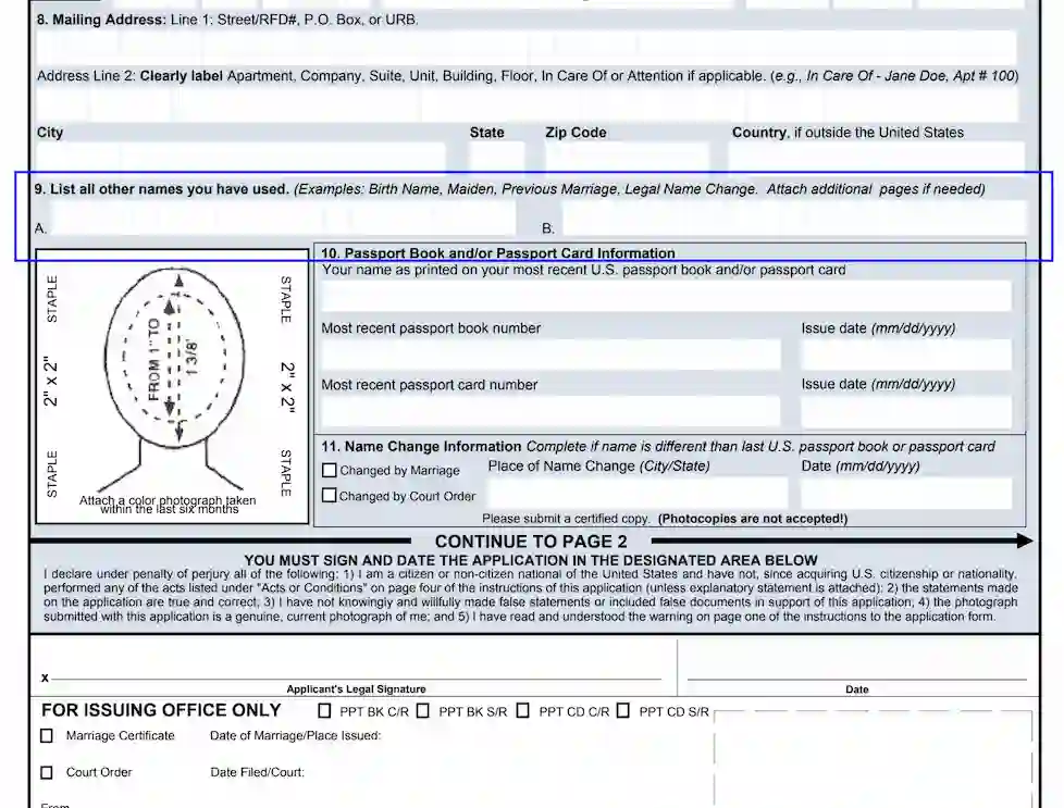 place of name change passport