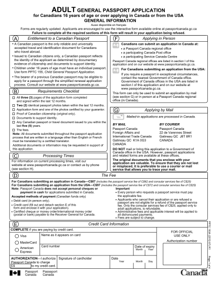 post office passport application form