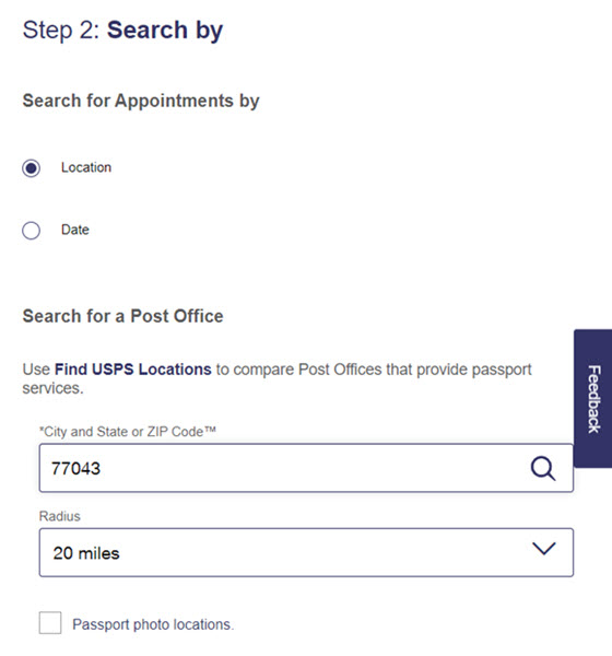 post office schedule passport