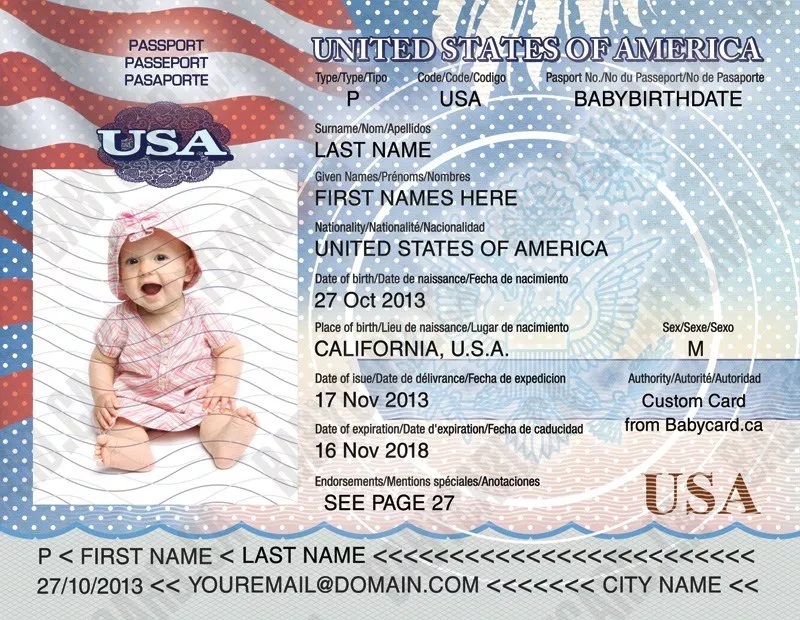 price of a child's passport