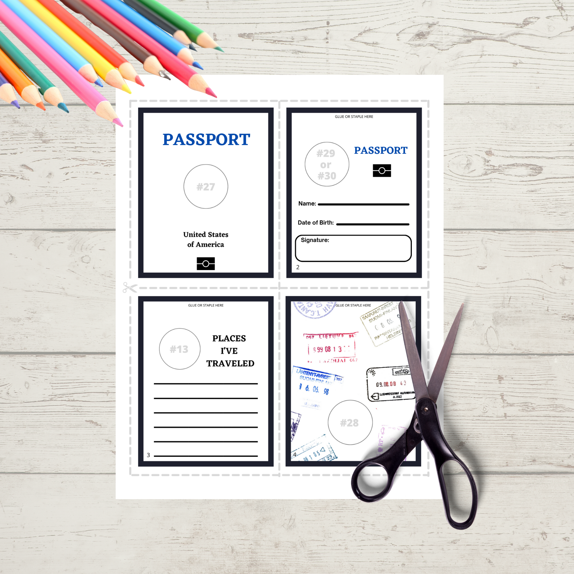 printable passport for kids