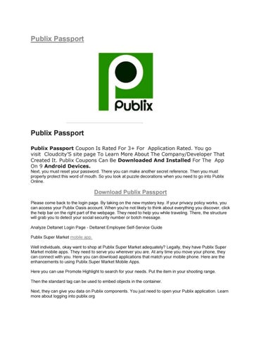 publix oasis passport