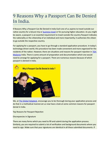 reasons for denied passport