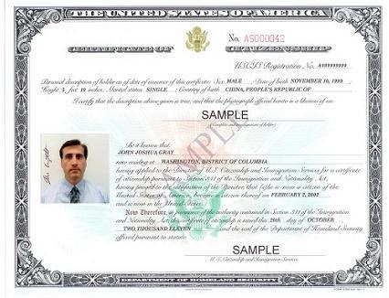 received passport but not naturalization certificate