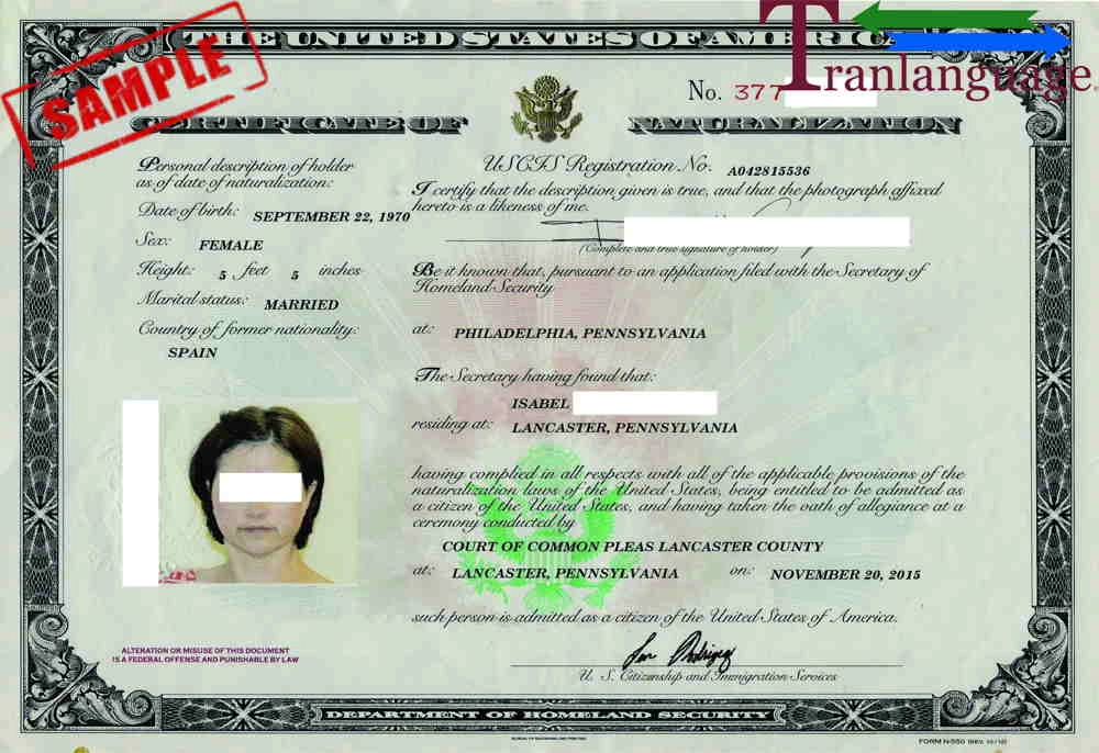 received passport but not naturalization certificate