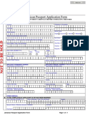 renew jamaican passport application form