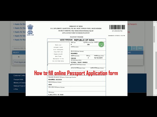 renew passport online in india