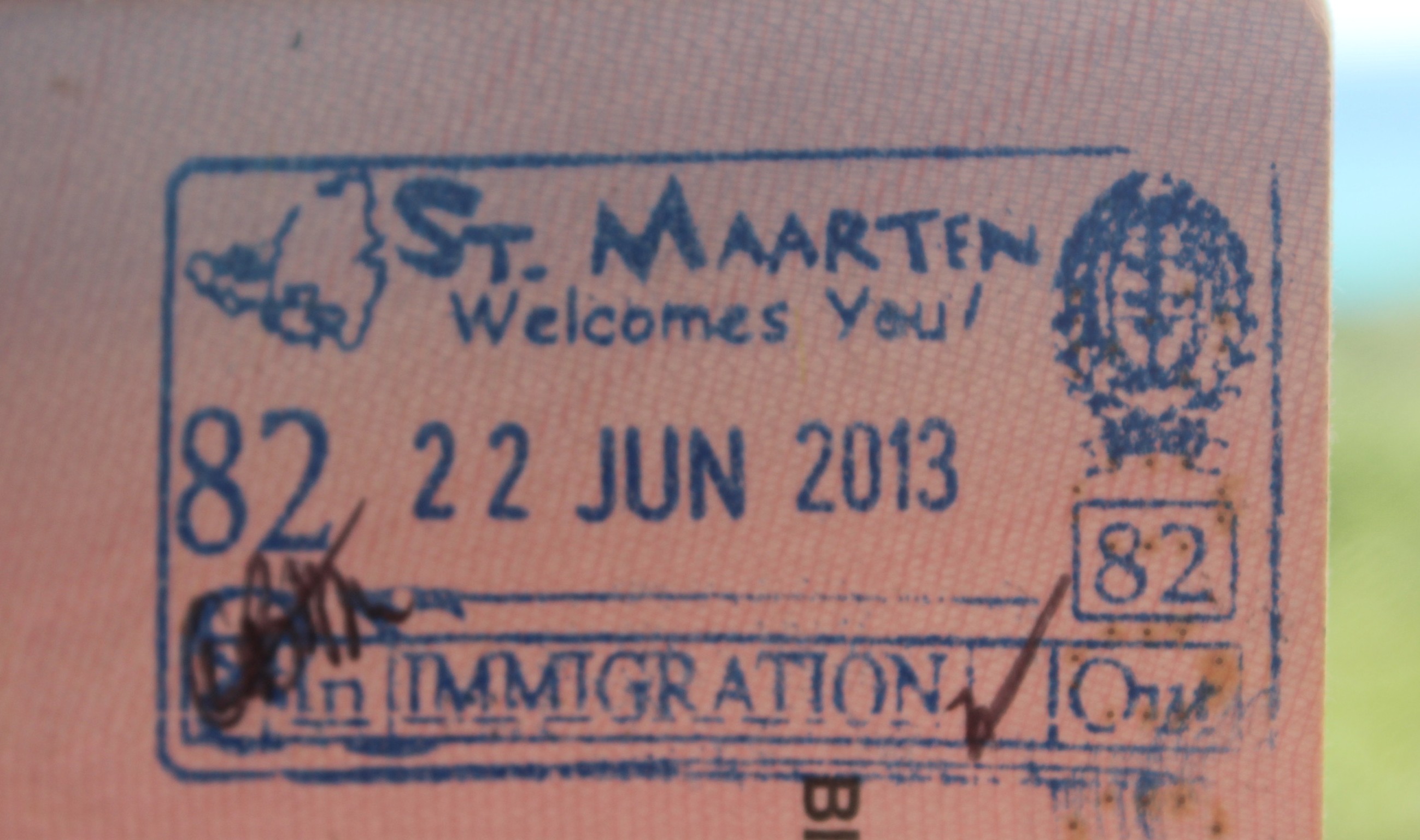 saint martin passport stamp