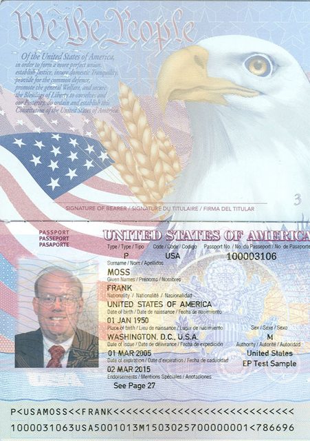 sample of a us passport