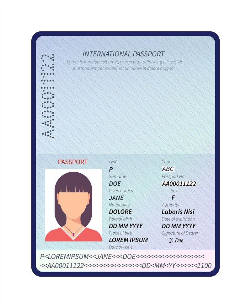 sample passport