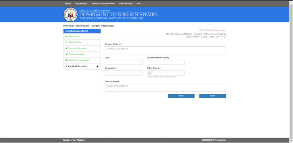 schedule appointment passport