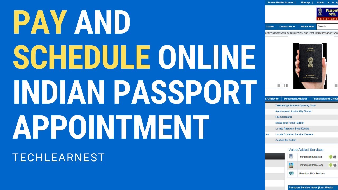 schedule passport appt