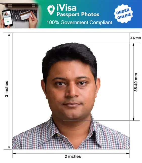 size of passport picture