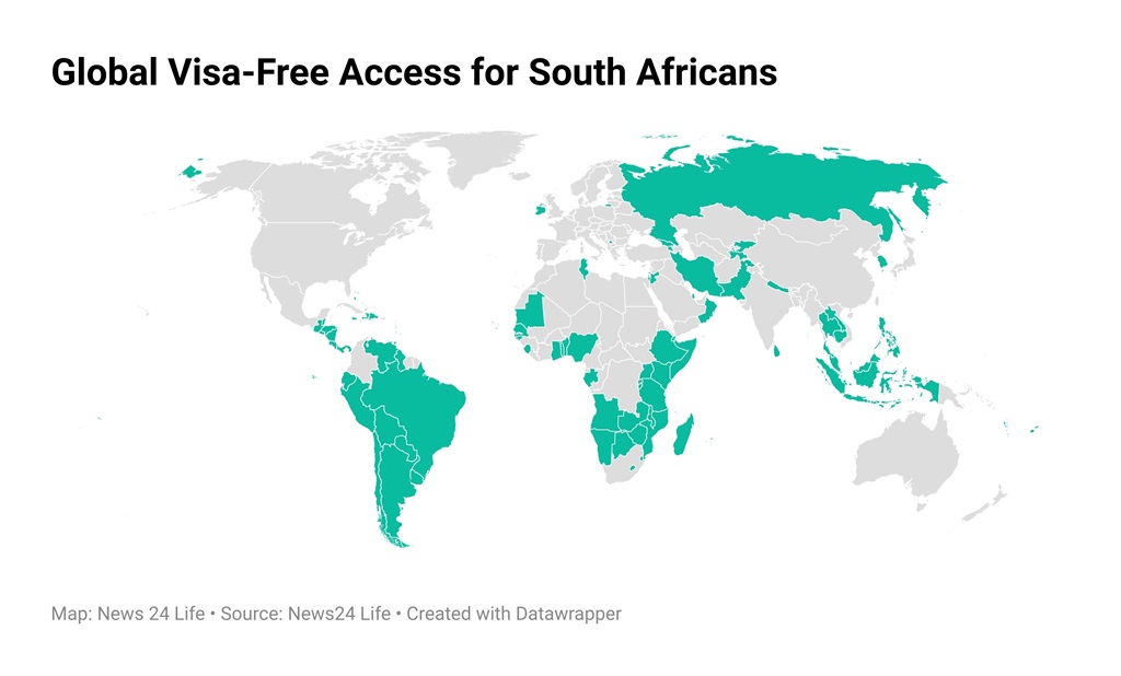 south africa passport visa free countries