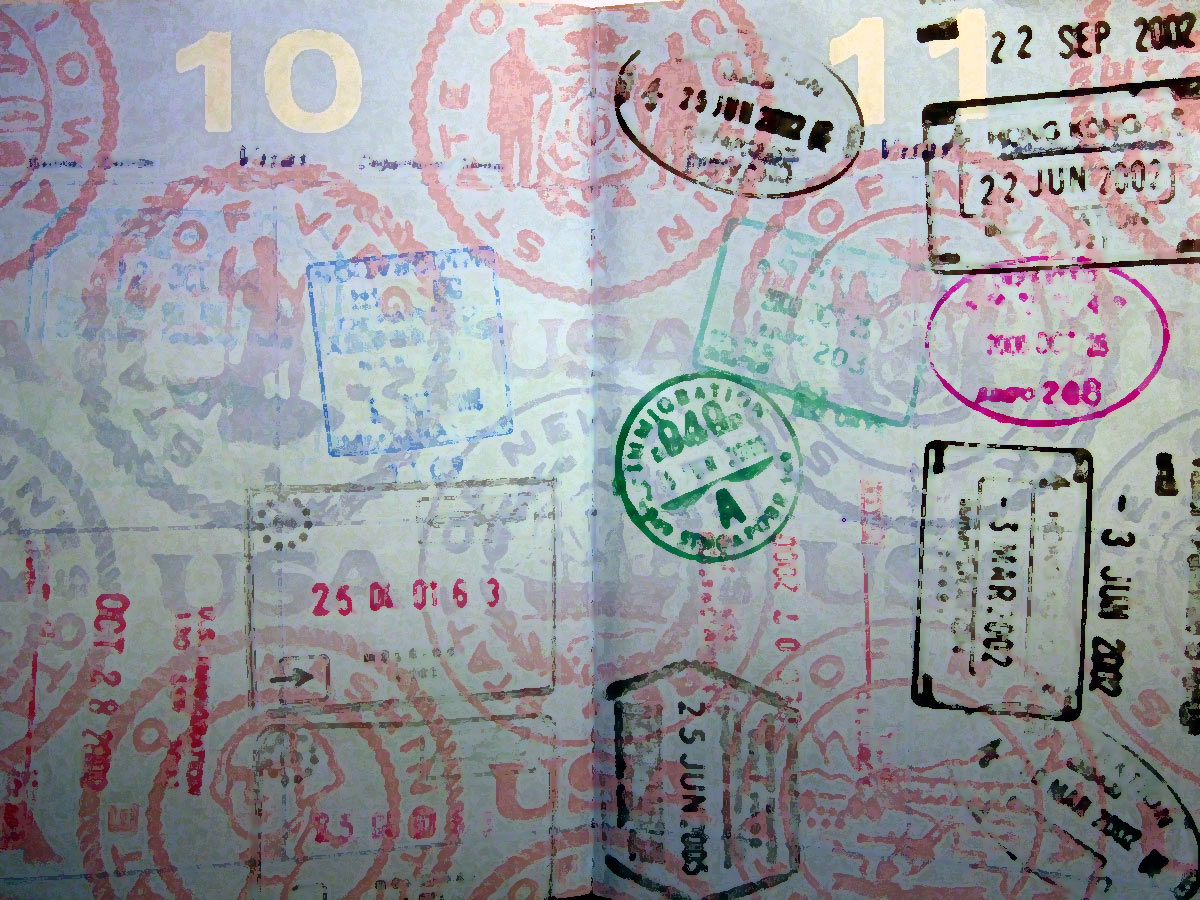 stamping passport