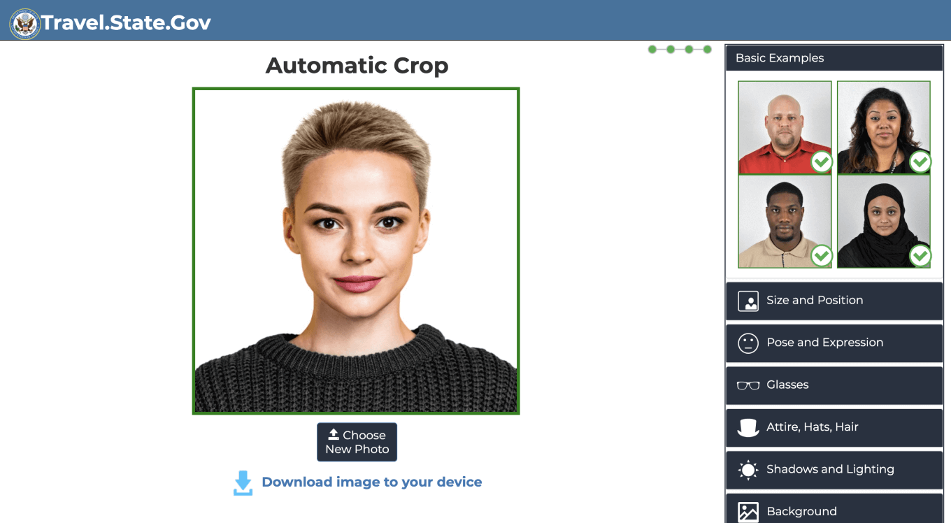 state department passport photo tool