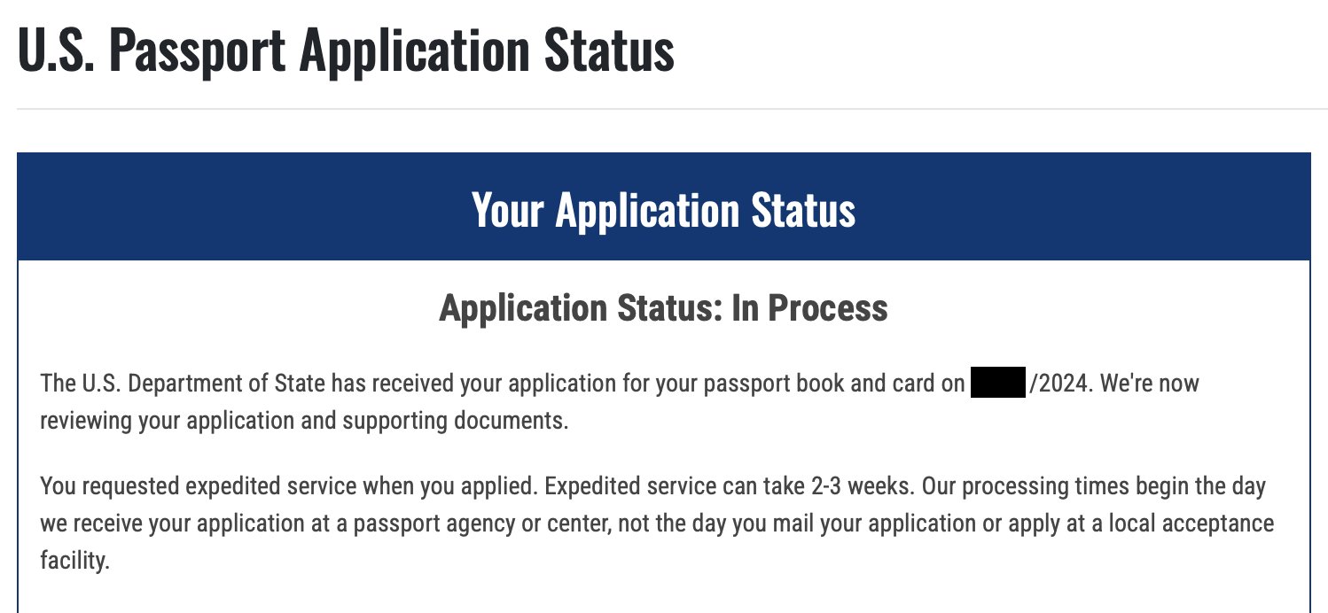 status of my us passport