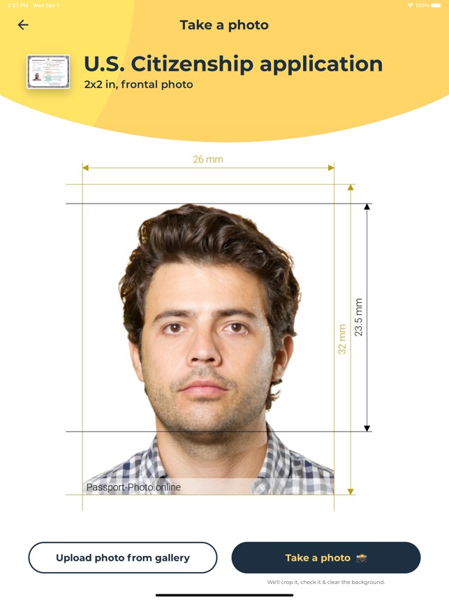 take passport photo online