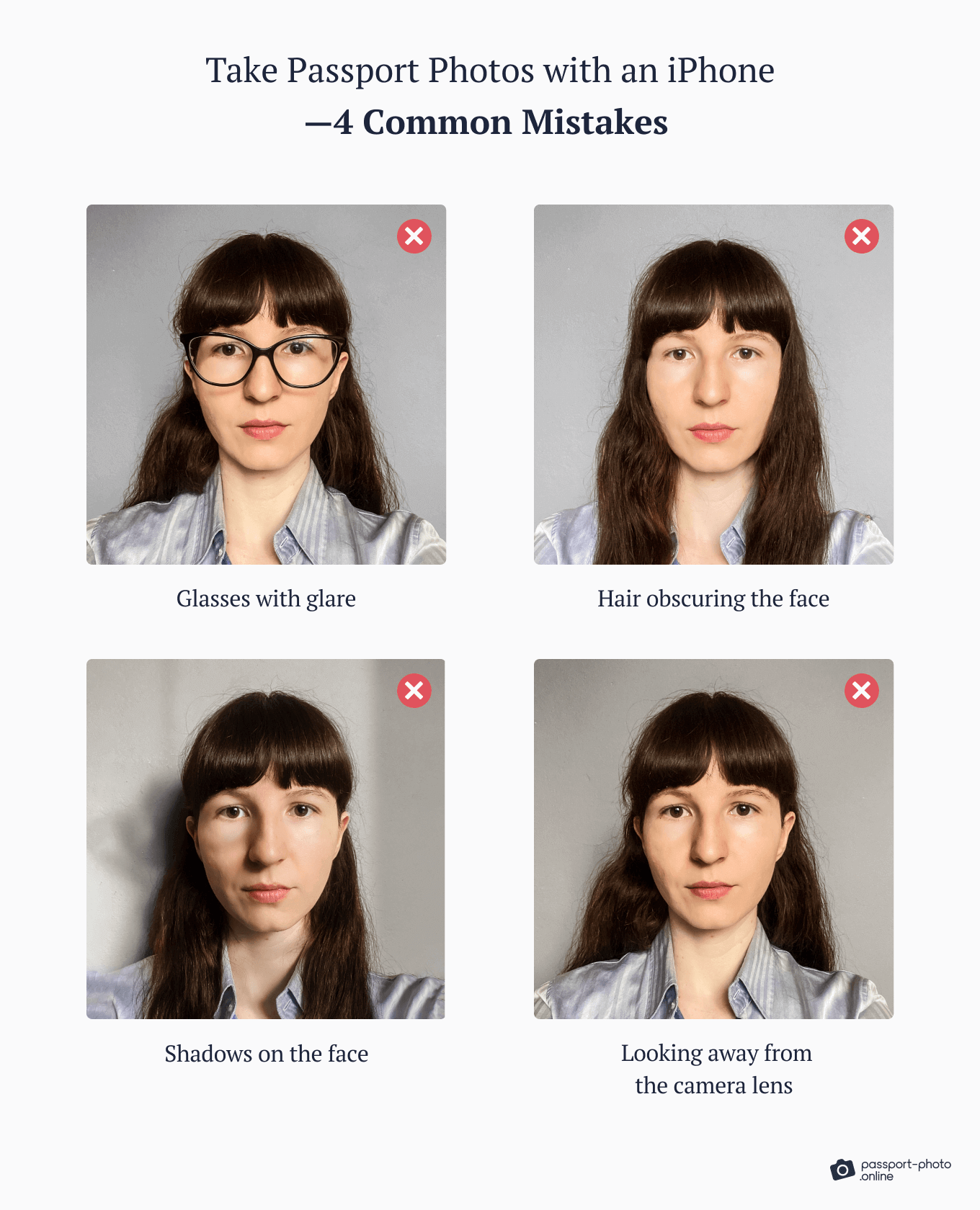 taking a passport photo with an iphone