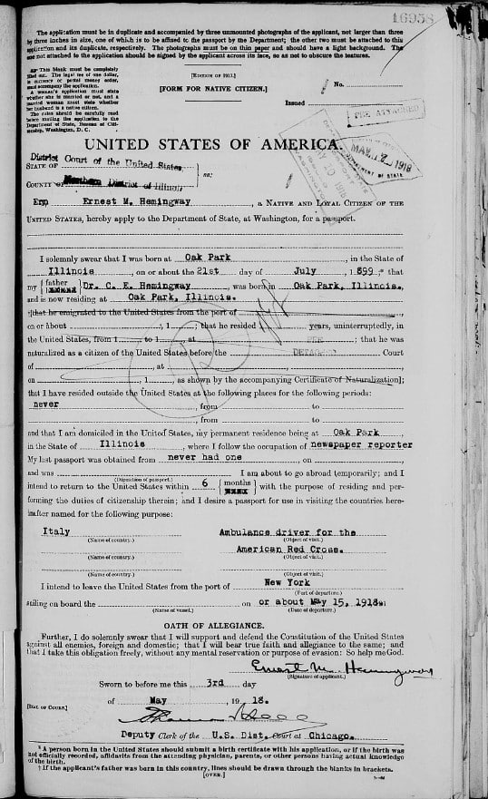 texas passport application