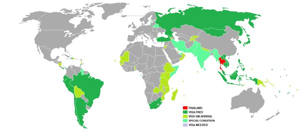 thai passport free visa