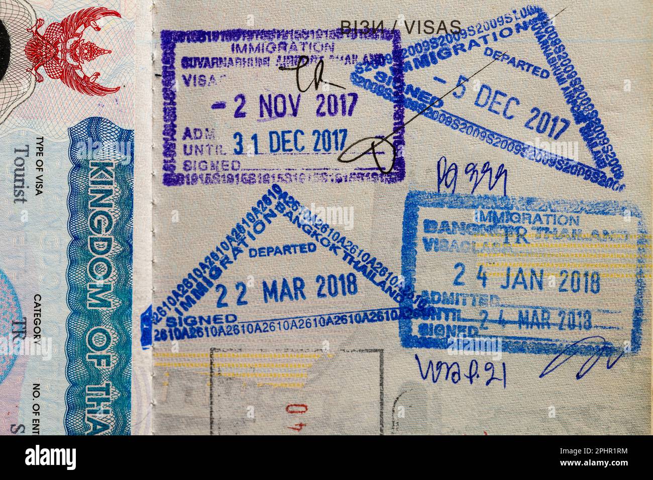 thailand passport stamp