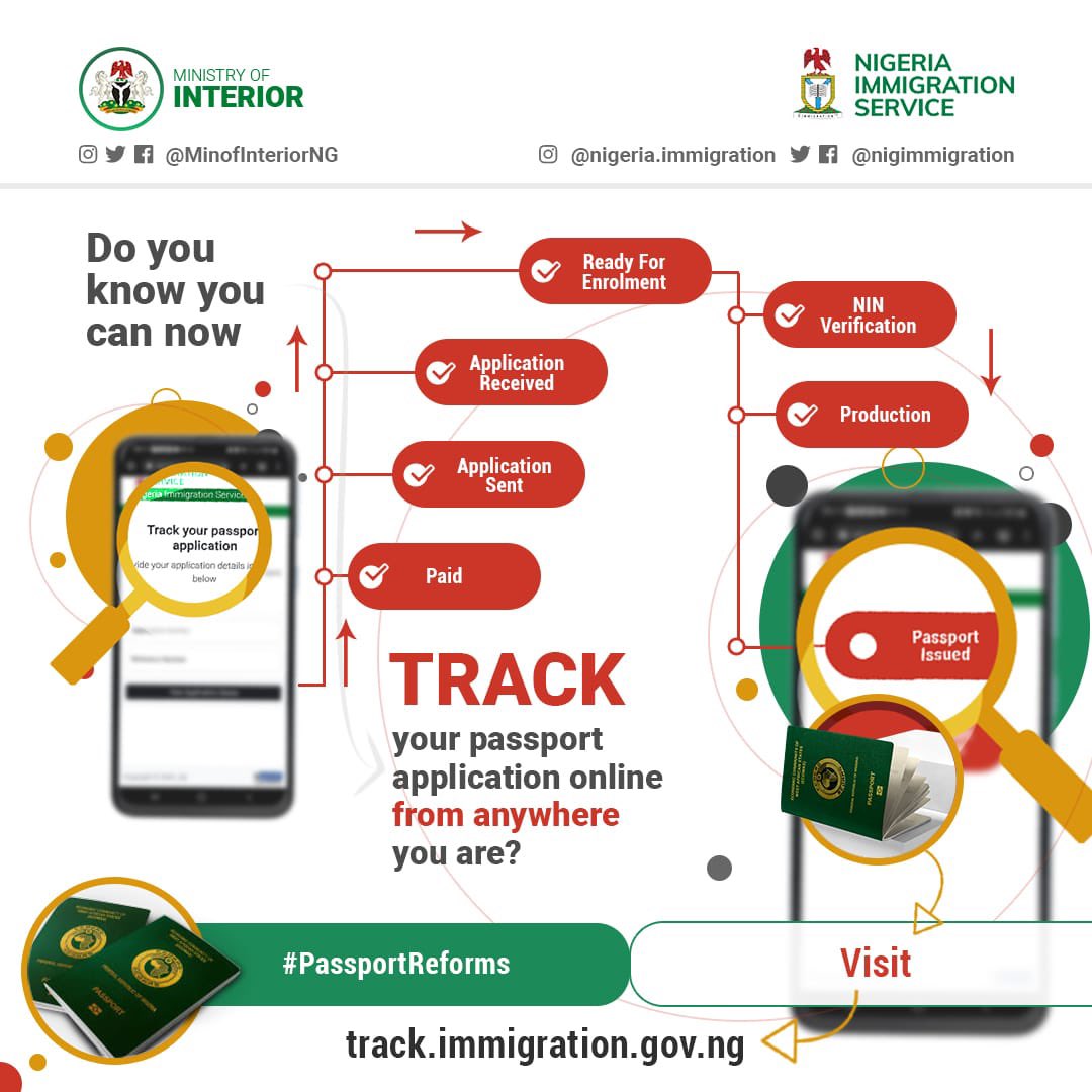 track a passport application