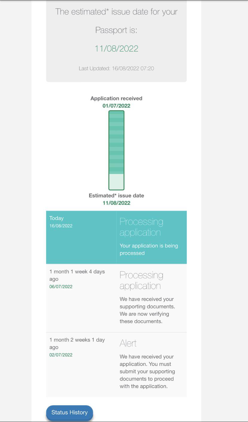 track my passport application ireland