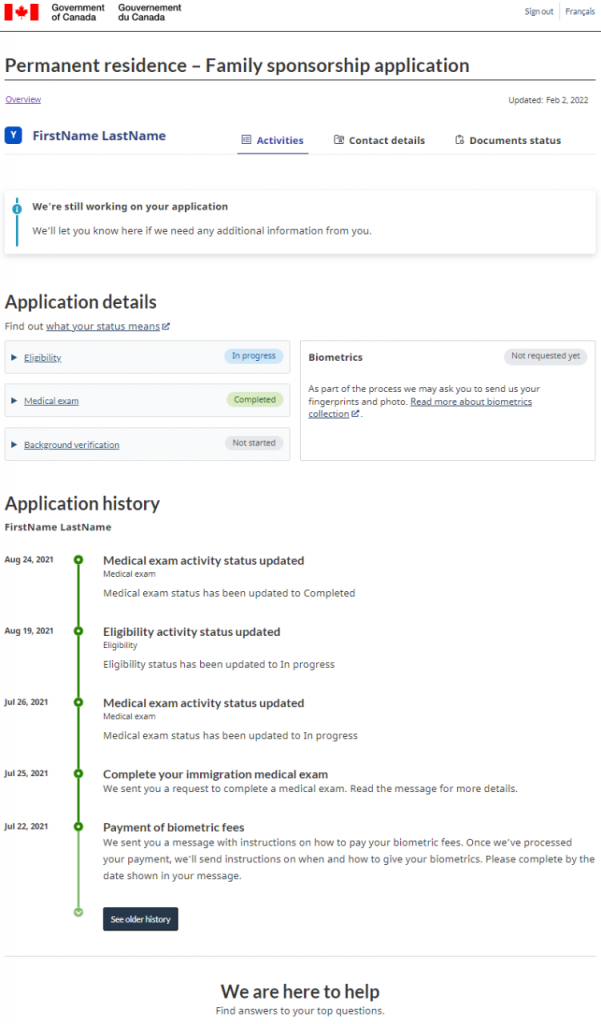 tracking canadian passport application