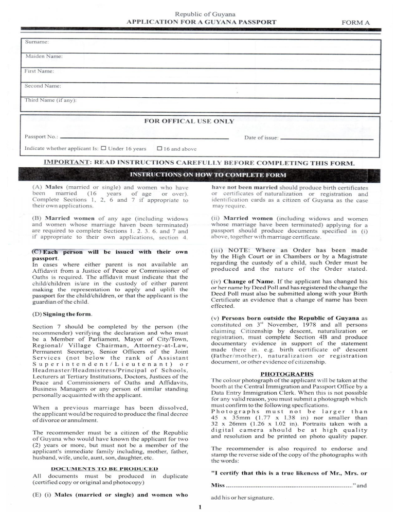 trinidad passport form renewal