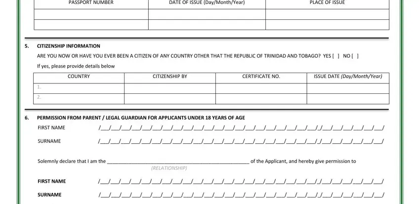 trinidad passport form renewal