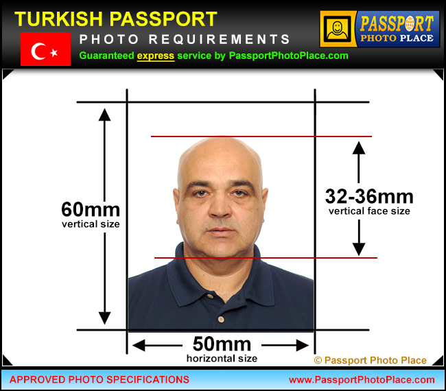 turkey passport photo size