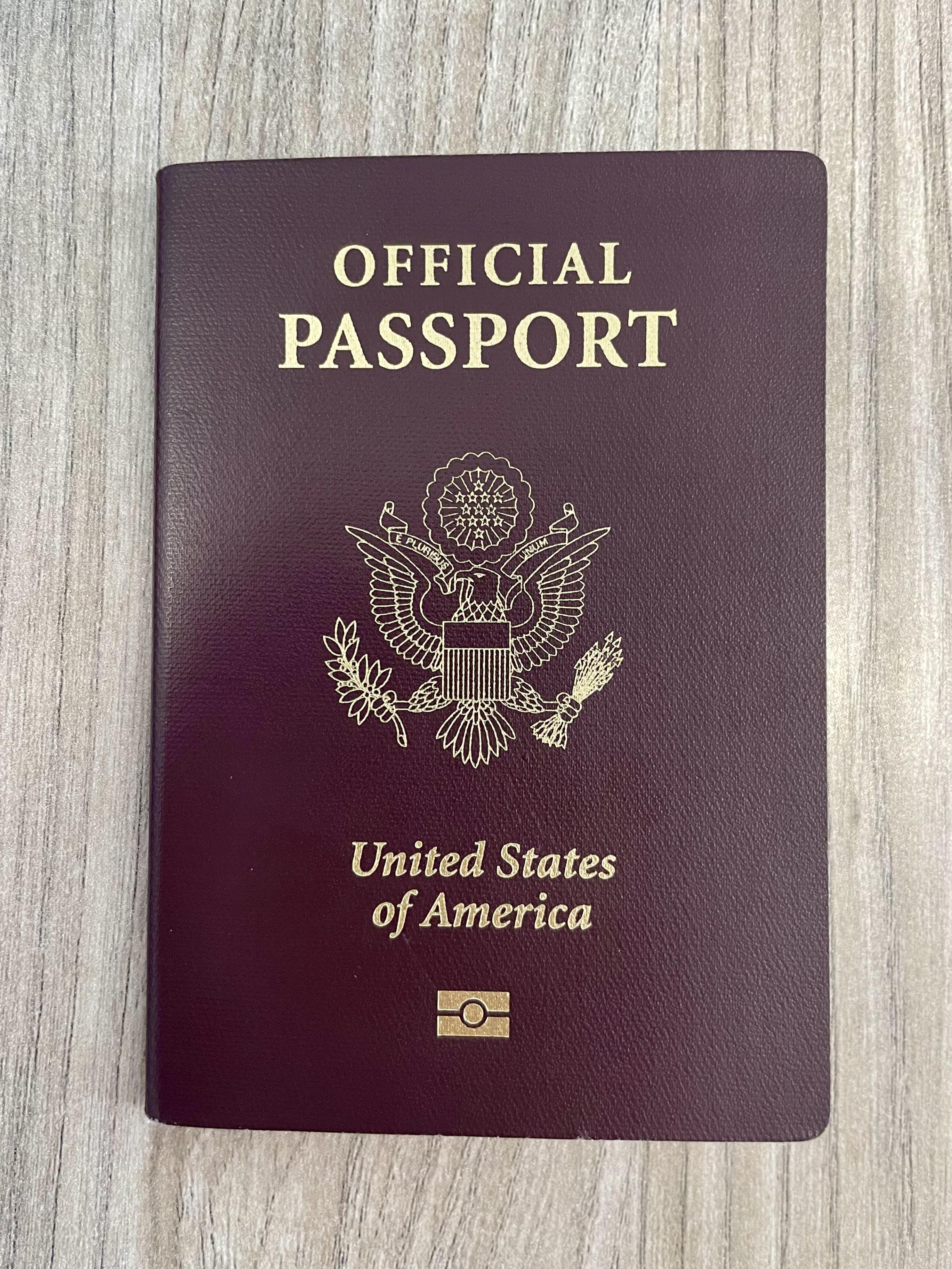 u.s. red passport